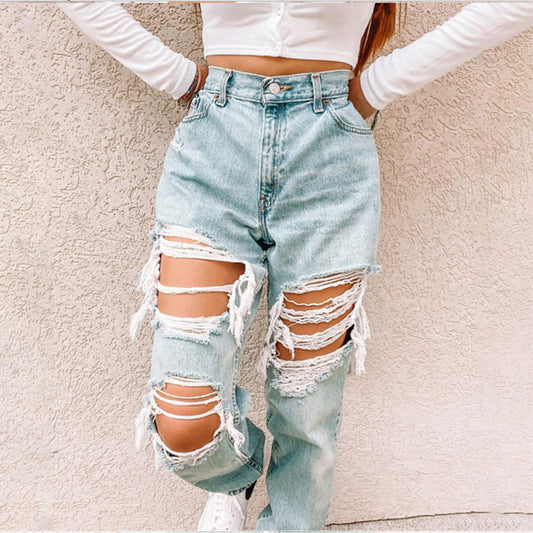 Ripped Fashionable Casual Denim