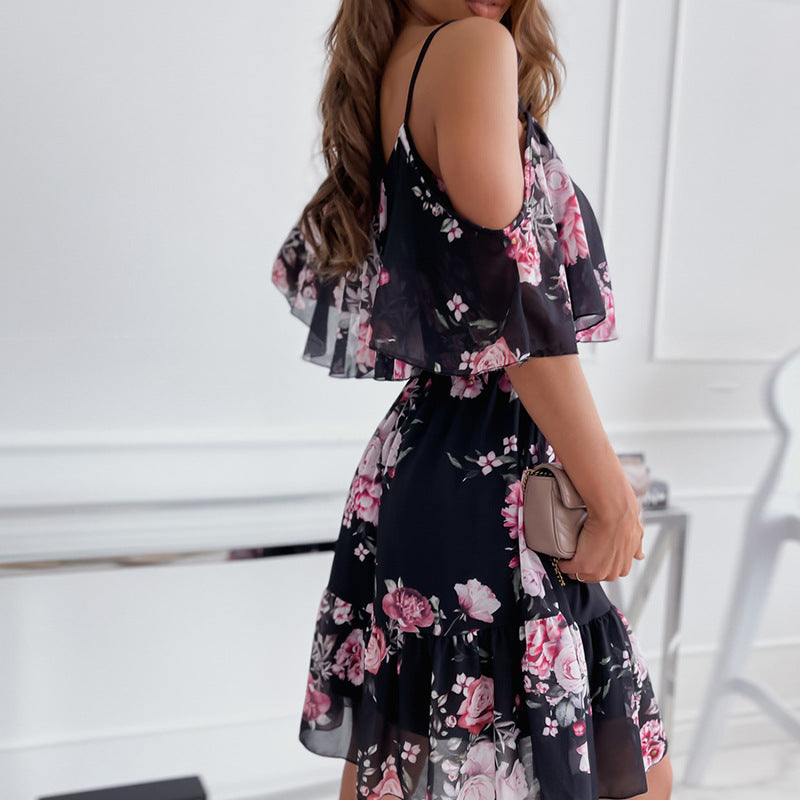 PB Di Moda Flower Printed Summer Strap Dress